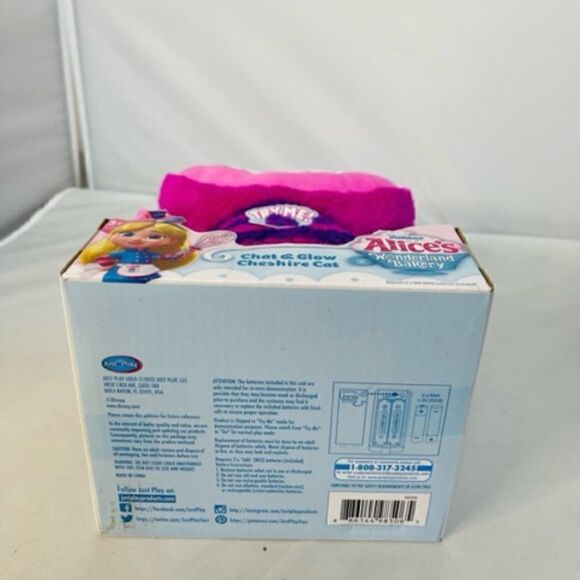 Disney Junior Alice’s Wonderland Bakery Chat & Glow Cheshire Cat Soft Plush 12in - Picture 6 of 6